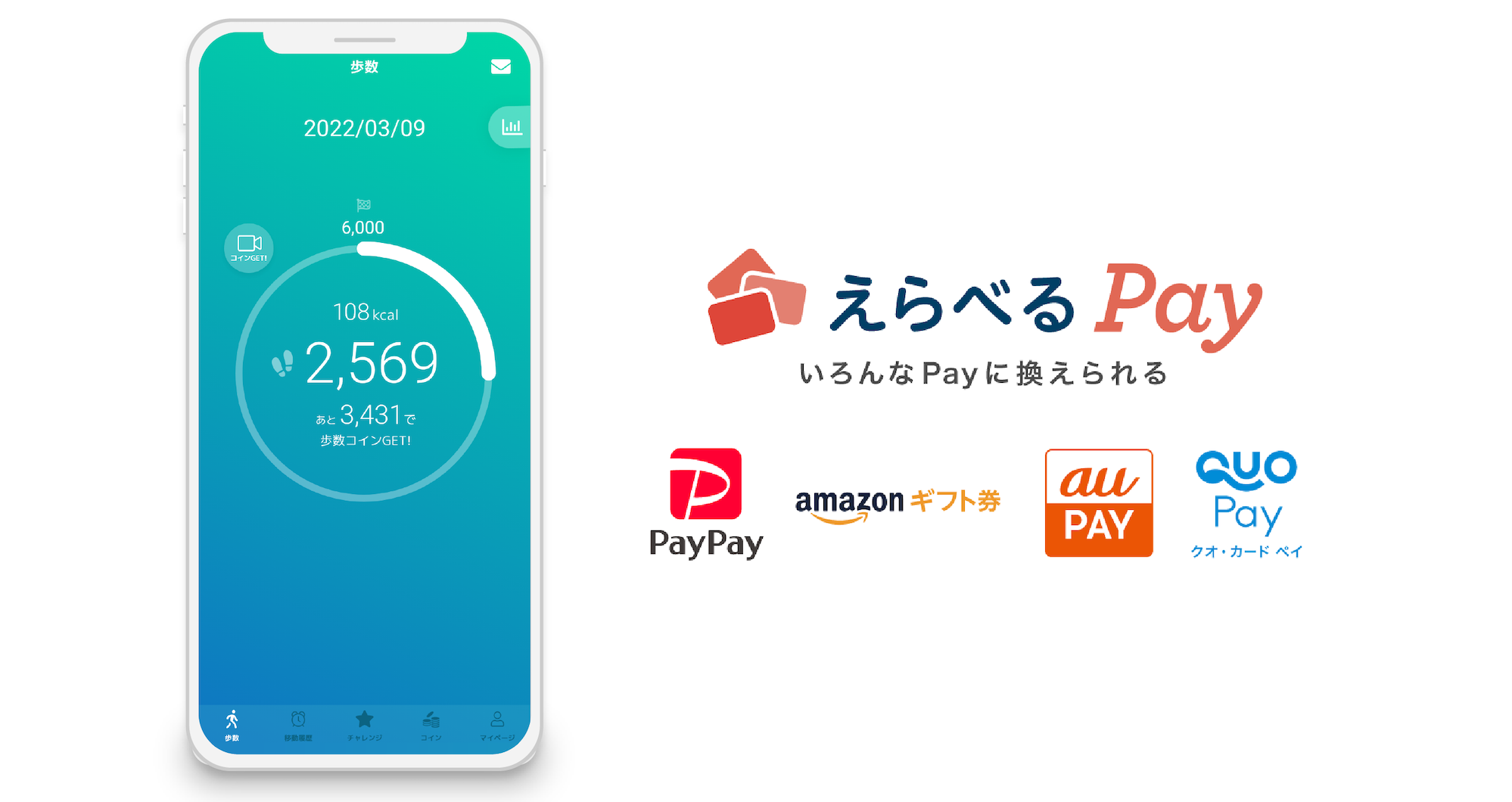 たくさん歩いてすてきな賞品をgetしよう スマホアプリ アルコイン のコイン交換先に えらべるpay を追加 株式会社agoop